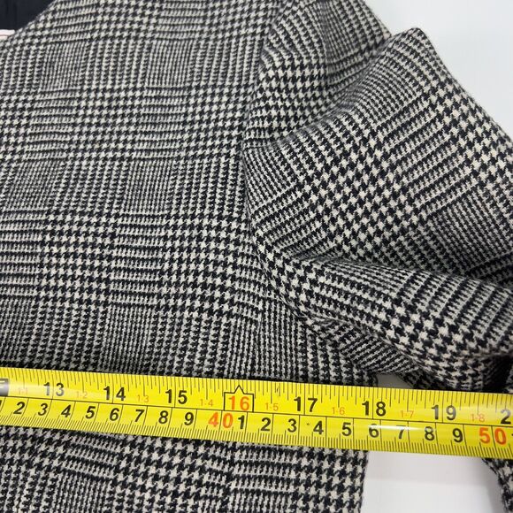 Vtg Pendleton Suit Jacket Women’s PS Black Houndstooth Plaid Cropped Slits 1960s - Picture 9 of 16